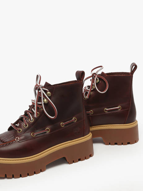 Enkellaarsjes Met Platformzool Uit Leder Timberland Bruin women 27YZEIW1 ander zicht 2
